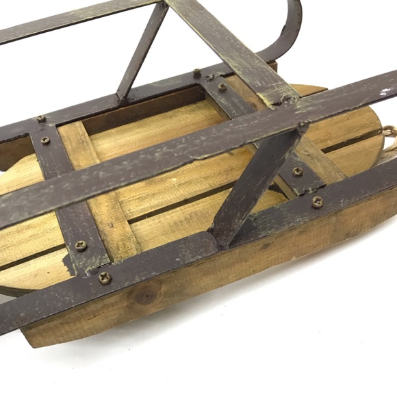 Decorative Small Wooden  Sled, Doll Sled - Picture 7 of 10